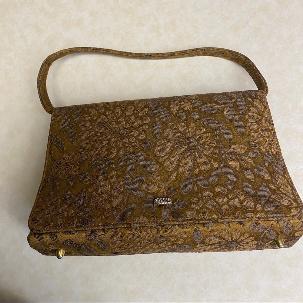 Vintage 1950’s Theodor California Gold Flower Purse